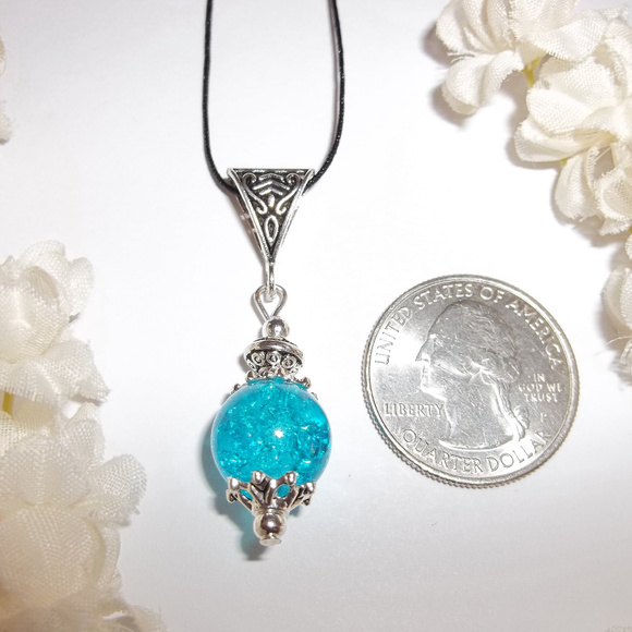 Turquoise Blue Necklace Adjustable Length NWT 5010 - Picture 8 of 9